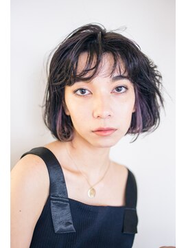 ピズム(PISM) 耳かけワンレンニュアンスボブ/アッシュブラック