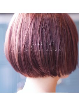 ロロ(ro-ro) 【恵比寿】ハイトーンラベンダーピンク×ラウンドショートボブ