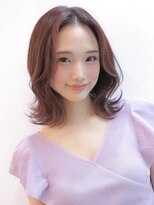 アグ ヘアー ピース 浜松高丘店(Agu hair peace) 《Agu hair》ラズベリーカラーが可愛いフェミボブ
