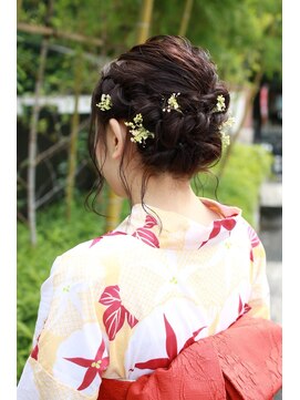 ネオリーブ チッタ 阿佐ヶ谷店(Neolive citta) 浴衣着付けヘアアレンジ☆ゆるふわ編み込みアップスタイル☆