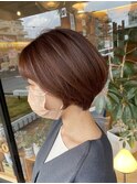 伸ばしかけショート×ココアブラウン