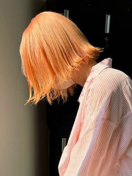 ベレーザシェルト(Beleza scelto) ba1124_ニュアンスカラーAラインボブオレンジロブヘアボブウルフ