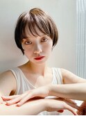  20代30代40代フレンチハイライトショート[銀座][小顔][前髪]