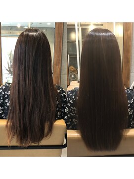 キュア 表参道(CURE) 黒髪/グレージュカラー/ココアベージュ/ヘルシーロング[表参道]