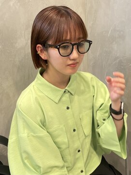 ワッツユアヘアストーリー(What’s your hair story) ボブ/ミニボブ/オレンジブラウン/コンパクトボブ/ブリーチなし