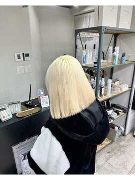 アジールヘア 所沢プロペ通り店(agir hair) イメチェン似合わせカットハイブリーチブロンズ練馬所沢