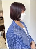 大人可愛い切りっぱなしボブ