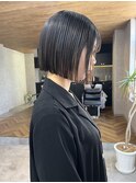 スタイリング簡単切りっぱなしボブ