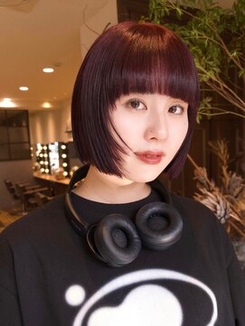 ボコカ(bococa) 【macana指名】ブリーチ無し　暖色カラー　ボブ　顔周りレイヤー