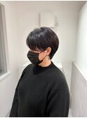 前髪長めマッシュショート