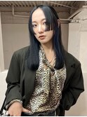 姫カット　インナーカラー