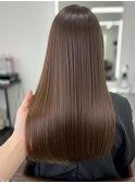 【髪質改善】美髪ストレート_ダークショコラ