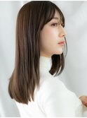 髪質改善オリーブブラウンエアストレートq古河20代30代40代