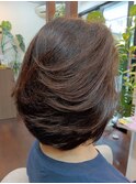 小顔に見えるふんわりショートボブ　ショートカット