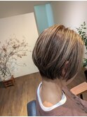 ハイライト×大人ショートボブ