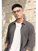 大人ツーブロックフェードアップバング