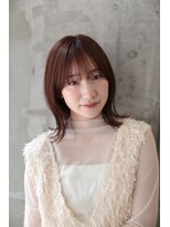 ピズムハク(PISM hak)&nbsp;外はねボブ/顔まわりレイヤー/グレージュ