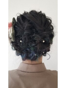 セットアップ 倉敷中庄店(SET-UP) 卒業式  ロープ編み  フラワーアレンジ  アップ