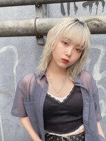 リアイス(Re:ICE)&nbsp;ミニウルフ/くすみブルー/流れるレイヤー/インナーハイライト