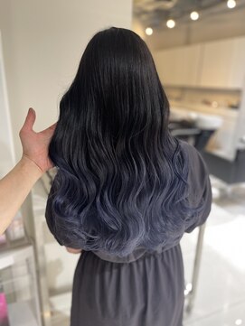 アライブ ハラジュク(ALIVE harajuku) ブルーシルバーグラデーションカラーryota