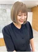 ボブ　ベージュカラー