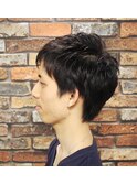メンズカット×最旬コンマヘア×メンズパーマ<理容室>