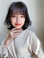 イオエ 岡本(ioe)&nbsp;黒髪/グレーベージュ/レイヤーロング/前髪パーマ/艶髪/髪質改善