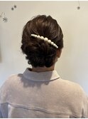 結婚式列席 ヘアセット