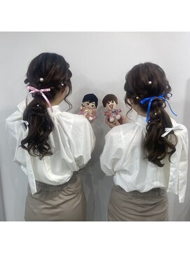 ファースト 祇園本店(first) 【ヘアセットサロンfrst】推し活にオススメ♪ポニーアレンジ