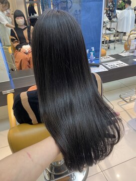 キサ ファータ 恵比寿(kisa fata) オージュアトリートメント　髪質改善　ロング　ネイビーグレー