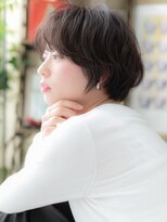 カバーヘア ブリス 戸田公園西口店(COVER HAIR bliss) ★くせ毛風黒髪マッシュルームヘアひし形ショート30代40代★10