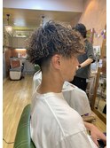 ハイライト×波巻きパーマ