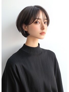 ライズ ネックス ザ サロン 渋谷(LIZE nex the salon) シースルーバング　耳掛けショート［＃渋谷駅＃韓国＃髪質改善］