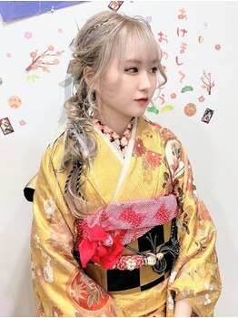 ヘアークラフト アンジュ(Hair craft ange)の写真/《喜連瓜破駅徒歩３分》毎年大人気の成人式＆卒業式の着付けはプロにお任せ◎特別な日を華やかに彩ります♪
