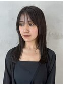 透明感カラー前髪こなれミディくすみベージュ_ba531632