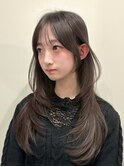 韓国風/レイヤー/小顔/前髪カット/髪質改善/グレージュ/透明感