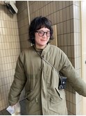 オン眉ウルフパーマ