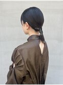 20代成人式卒業式向け♪ナチュラルカラー編み込みアレンジヘア