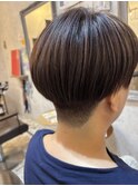ナチュラルショート前髪ありイメチェン30代40代50代60代ショート