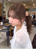 美髪レイヤーカット／顔まわりレイヤー／ロングレイヤ 一/前髪