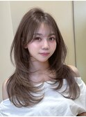 暗めカラー/韓国風巻き/レイヤーカット/髪質改善/縮毛矯正/池袋