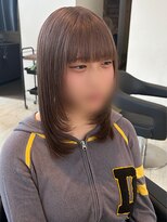 インク サカエ(inq sakae)&nbsp;ケアブリーチ2回/ブラウン/レイヤーカット/顔まわりカット
