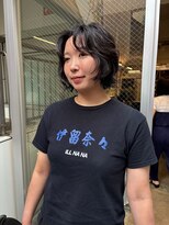 ノラ シブヤ(NORA)&nbsp;小顔ミディアムパーマミディアムデジタルパーマボブパーマ前髪