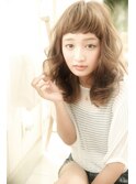 大人カジュアル☆ショートバングゆるふわセミディ
