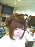 編込みサイドアップ
