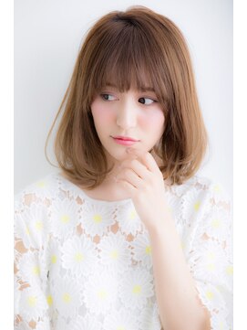 ユーフォリア 銀座本店(Euphoria) 大人かわいいひし形セミディ☆ツヤ感ベージュで春らしく♪