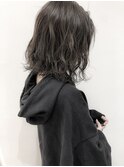 ブリーチなしシアーグレージュ×小顔外ハネボブ