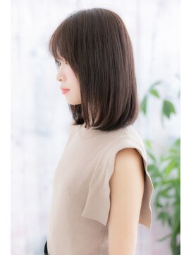 ミック ヘアアンドビューティー 大山店(miq  Hair&Beauty) ナチュラル感◎黒髪艶カラークラシカルワンカールミディa