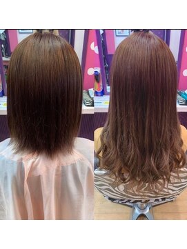 エクステ市場×ノブ 横浜関内店(NOB) 〈NOBエクステ市場〉伸ばしかけ長さ出しグラデーション裾カラー