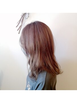 カップオブティー(Cup of Tea) 10代20代30代　柔らかピンクベージュ×うざバング